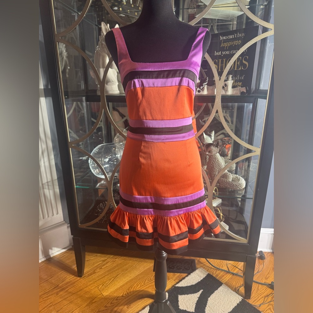 Seduce Satin Cocktail Dress w/Ruffle Bottom 4